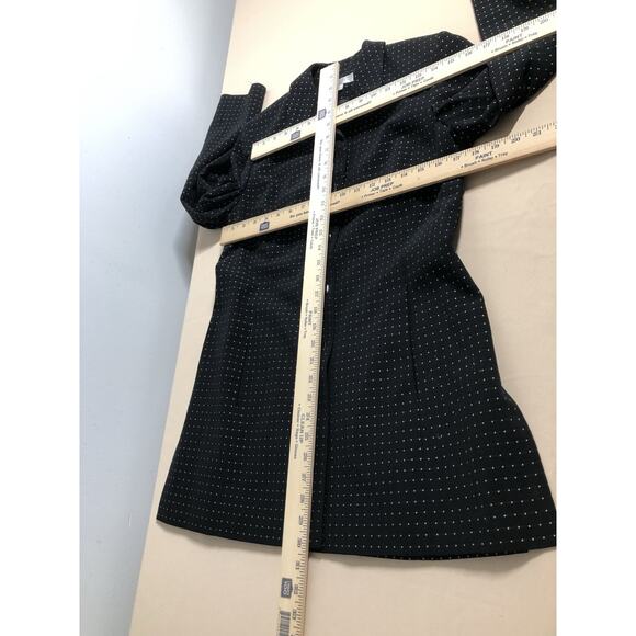 Dress Barn Woman Jacket Coat Black & White 6 Pockets Long Sleeve Clueless Preppy - Picture 9 of 11